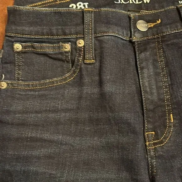 J Crew women’s Tall slim jean mid rise dark blue Size 28T NWT - Picture 7 of 10